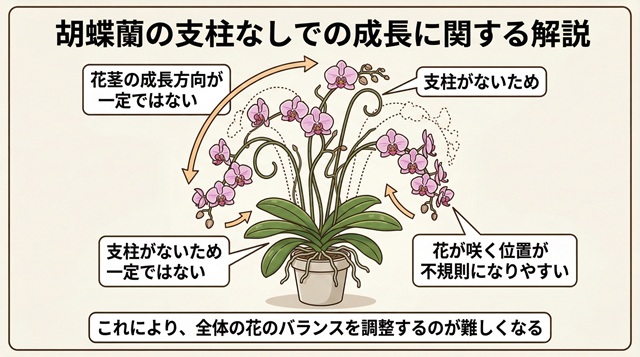 支柱なしの胡蝶蘭