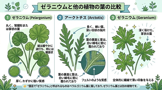 ゼラニウムとの違い